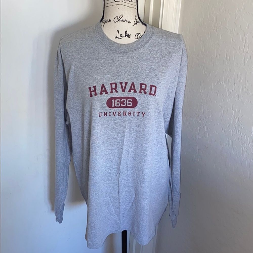Champion Harvard University Gray Long Sleeve Shirt